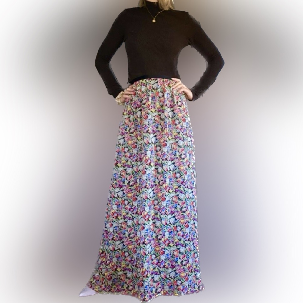 Derek Lam 100% silk maxi skirt